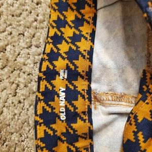 Old navy plaid yellow/navy pants